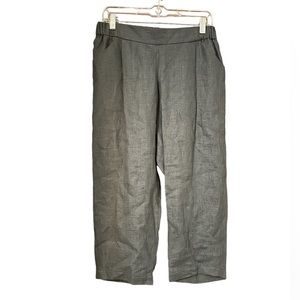 Otto Finn Jane Wide Leg Cropped Linen Pants Size M